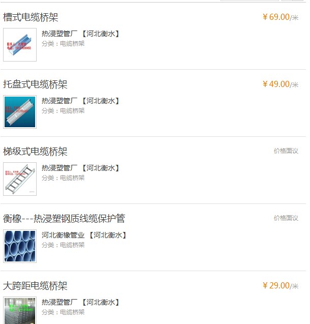電纜橋架價格